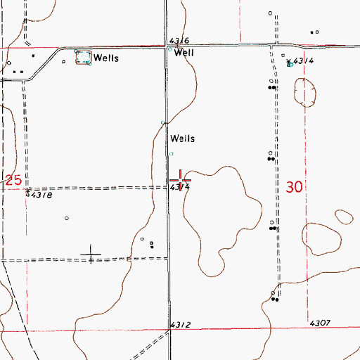 Topographic Map of 10681 Water Well, NM