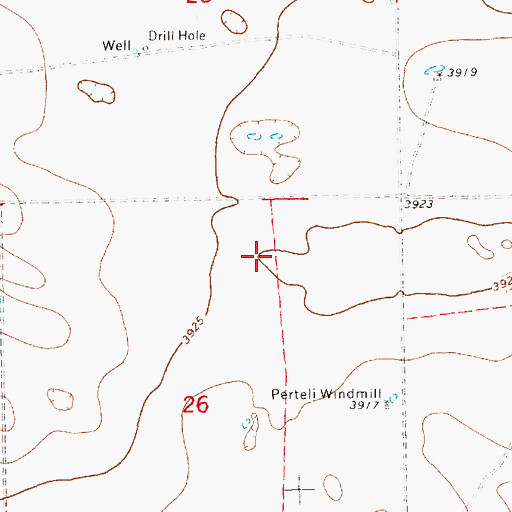 Topographic Map of 13155 Water Well, NM