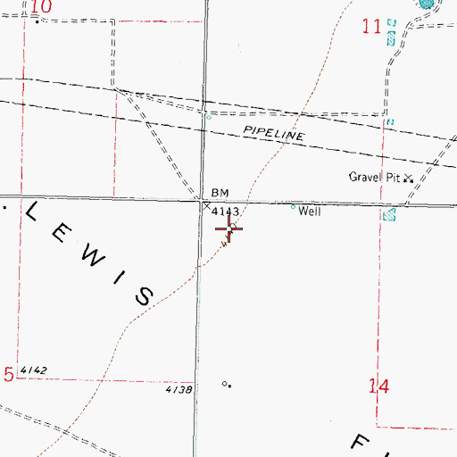 Topographic Map of 10126 Water Well, NM