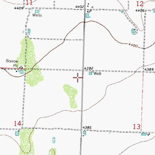 Topographic Map of 00599 Water Well, NM