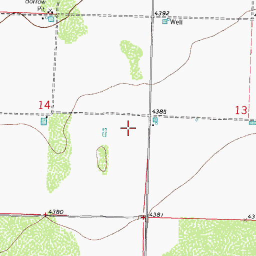 Topographic Map of 10236 Water Well, NM