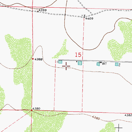 Topographic Map of 00608 Water Well, NM