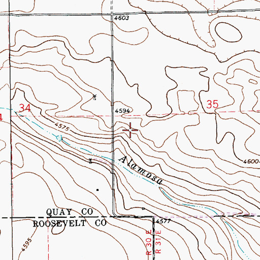 Topographic Map of 10311 Water Well, NM