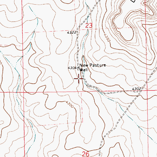 Topographic Map of 05365 Water Well, NM