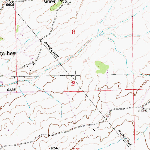 Topographic Map of 10019 Water Well, NM