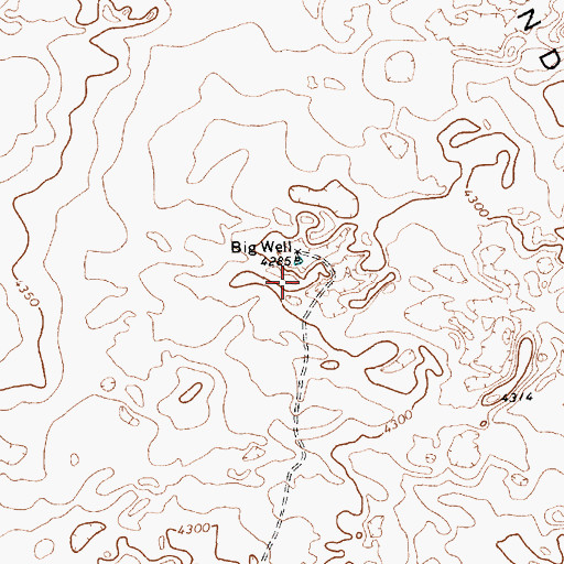 Topographic Map of 05343 Water Well, NM