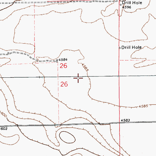 Topographic Map of 10308 Water Well, NM