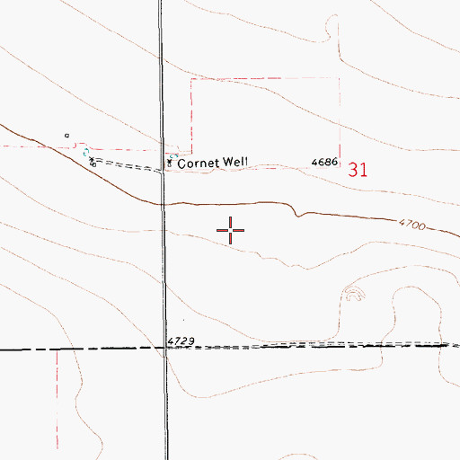 Topographic Map of 10413 Water Well, NM