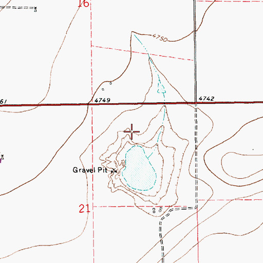 Topographic Map of 10642 Water Well, NM