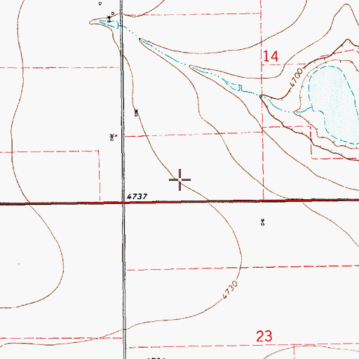 Topographic Map of 10640 Water Well, NM