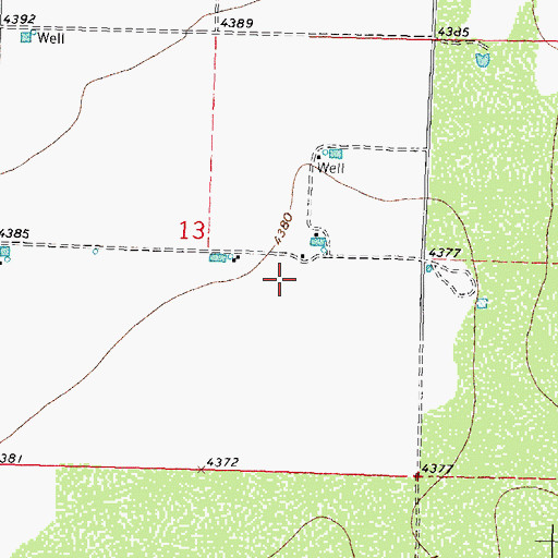 Topographic Map of 10238 Water Well, NM