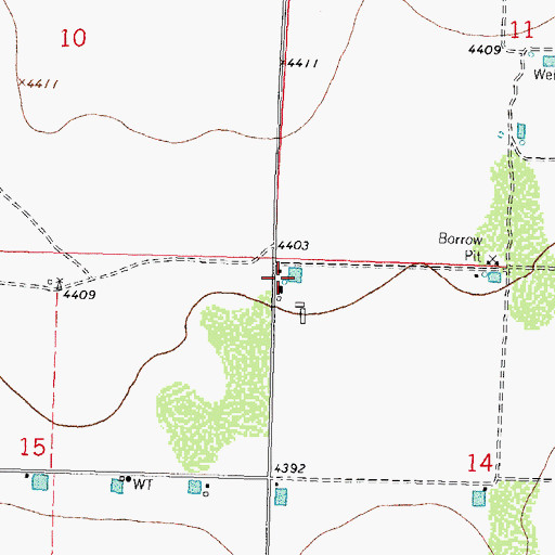 Topographic Map of 10240 Water Well, NM