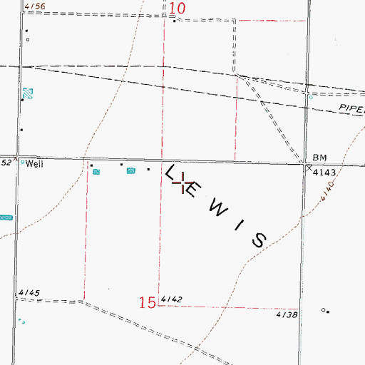 Topographic Map of 10130 Water Well, NM