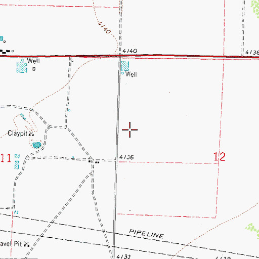 Topographic Map of 10120 Water Well, NM