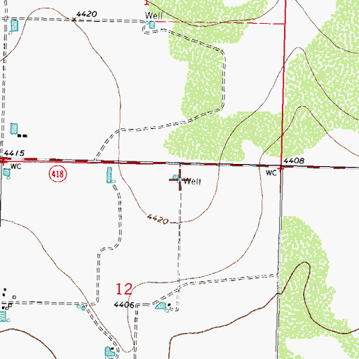 Topographic Map of 00596 Water Well, NM
