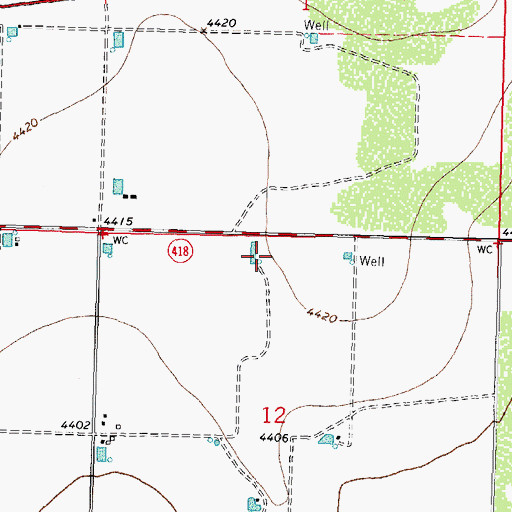 Topographic Map of 10232 Water Well, NM