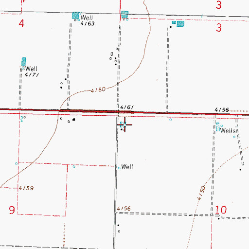 Topographic Map of 10116 Water Well, NM