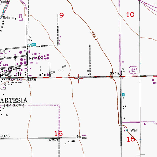 Topographic Map of 06022 Water Well, NM