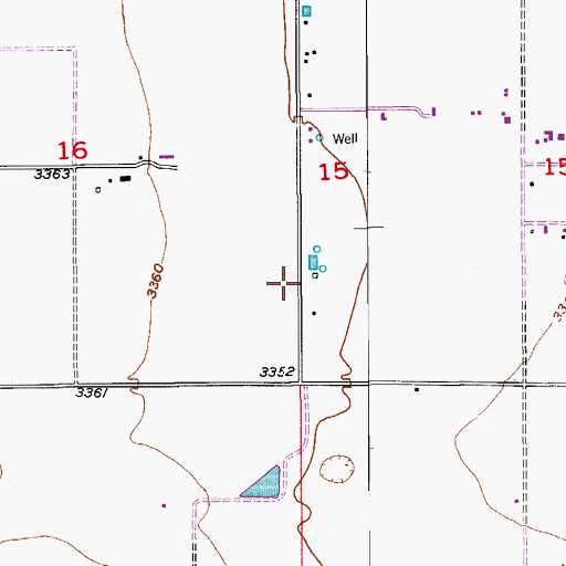 Topographic Map of 71070 Water Well, NM