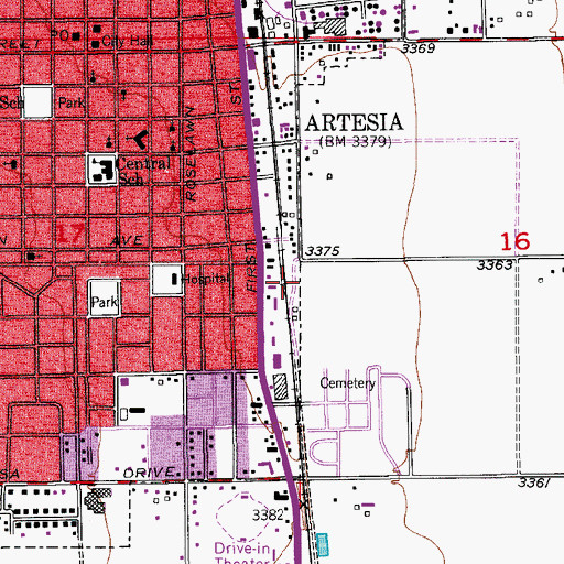 Topographic Map of 10404 Water Well, NM