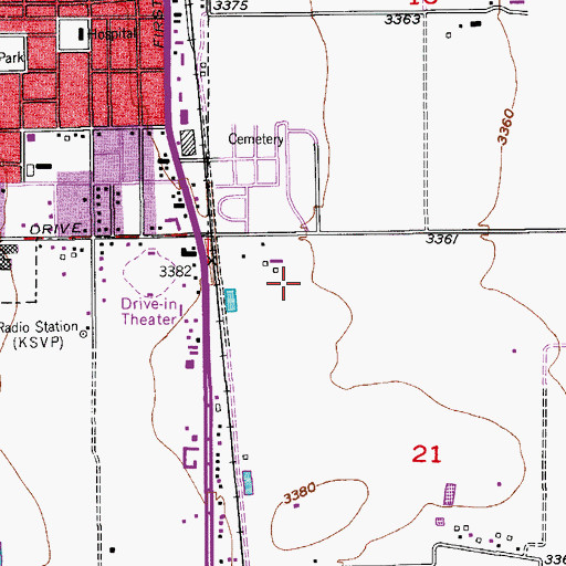 Topographic Map of 10092 Water Well, NM