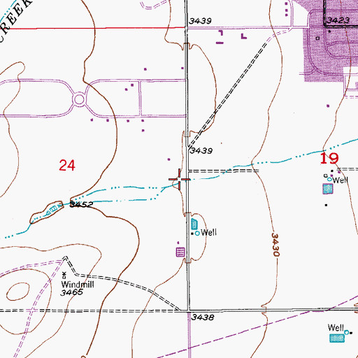 Topographic Map of 10090 Water Well, NM
