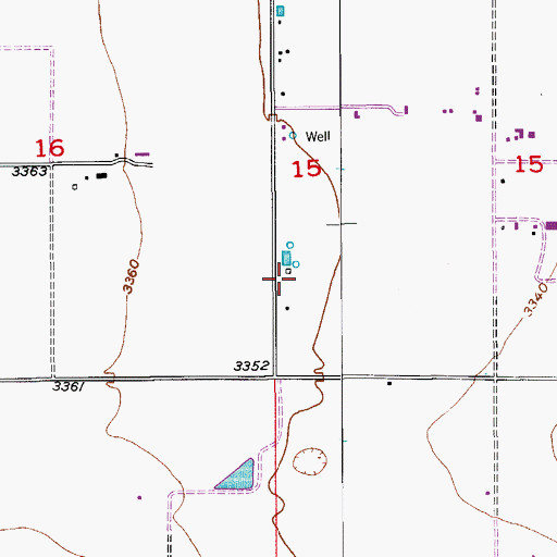 Topographic Map of 71071 Water Well, NM