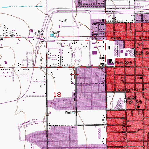 Topographic Map of 71106 Water Well, NM