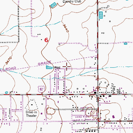 Topographic Map of 06001 Water Well, NM
