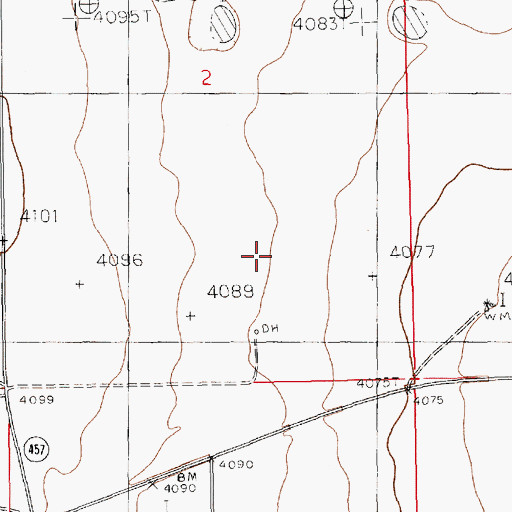 Topographic Map of 11086 Water Well, NM