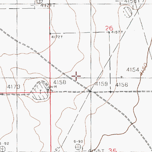 Topographic Map of 11089 Water Well, NM
