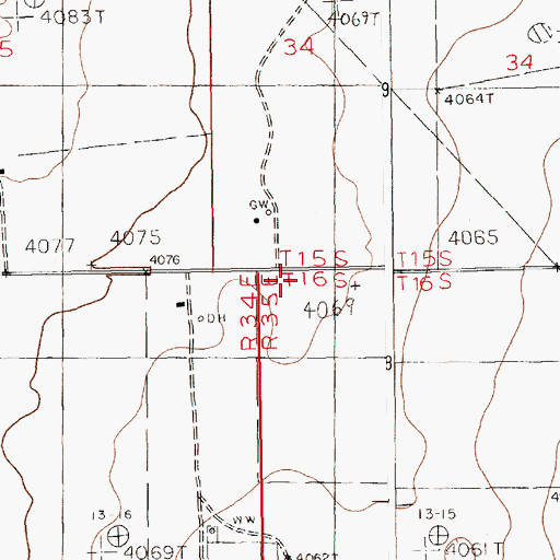Topographic Map of 13333 Water Well, NM