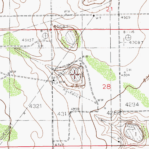 Topographic Map of 12376 Water Well, NM