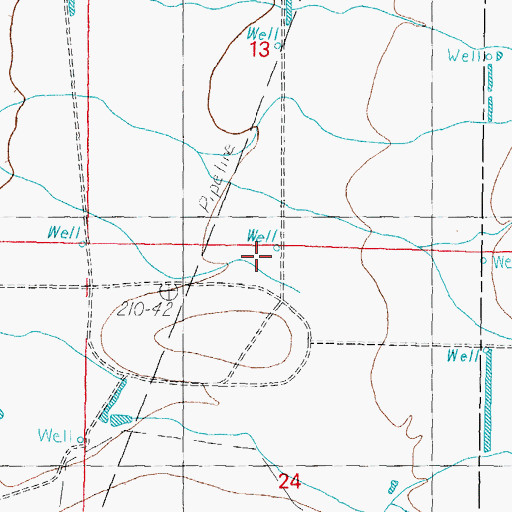 Topographic Map of 10448 Water Well, NM