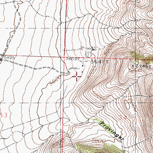 Topographic Map of 01525 Water Well, NM