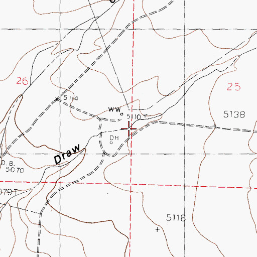 Topographic Map of 01577 Water Well, NM