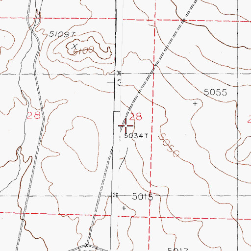 Topographic Map of 01544 Water Well, NM