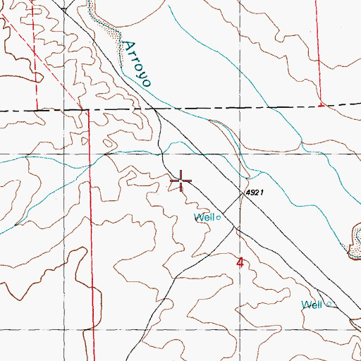 Topographic Map of 01316 Water Well, NM