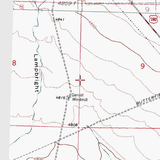 Topographic Map of 01294 Water Well, NM