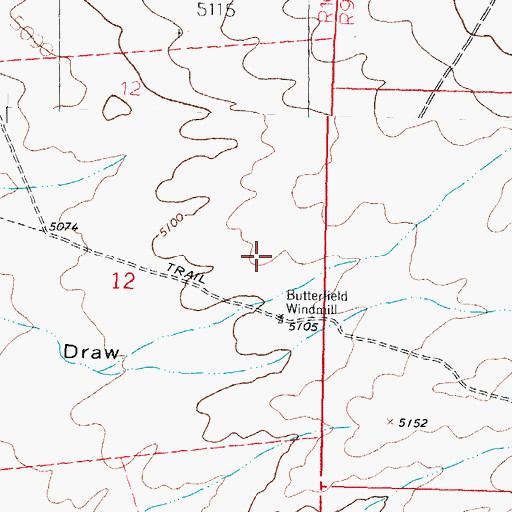 Topographic Map of 01286 Water Well, NM