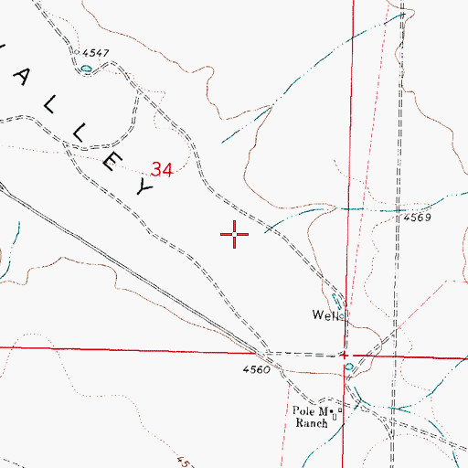 Topographic Map of 10467 Water Well, NM