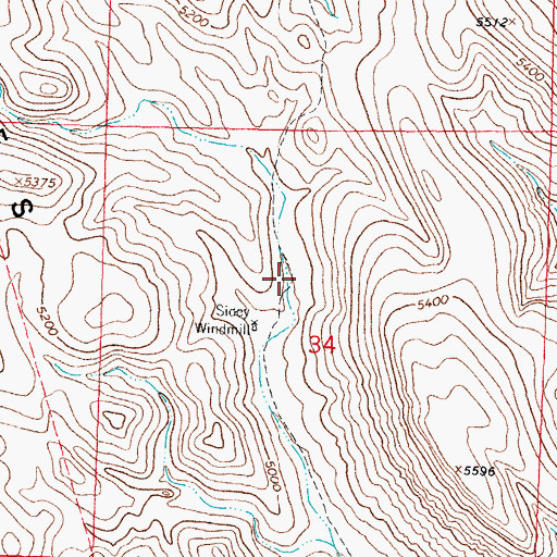 Topographic Map of 01278 Water Well, NM