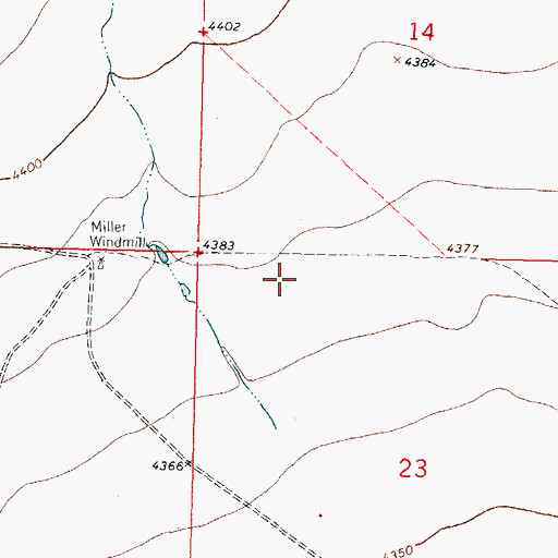 Topographic Map of 10468 Water Well, NM