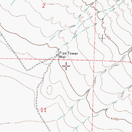 Topographic Map of 01595 Water Well, NM