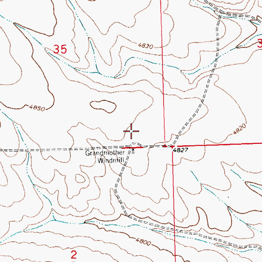 Topographic Map of 01372 Water Well, NM