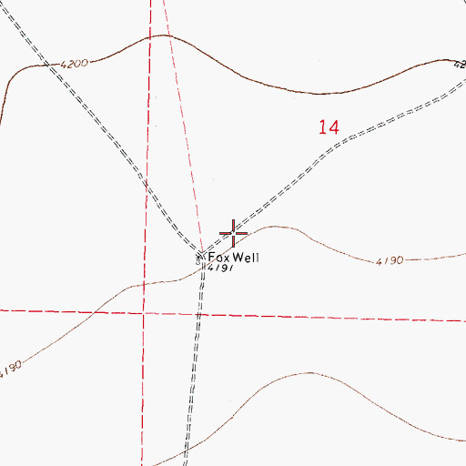 Topographic Map of 01597 Water Well, NM