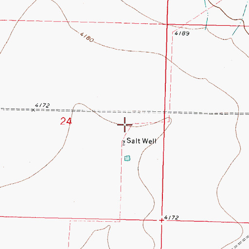 Topographic Map of 01599 Water Well, NM