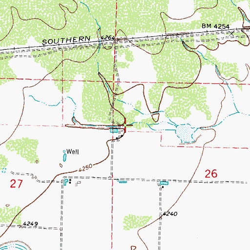 Topographic Map of 10064 Water Well, NM