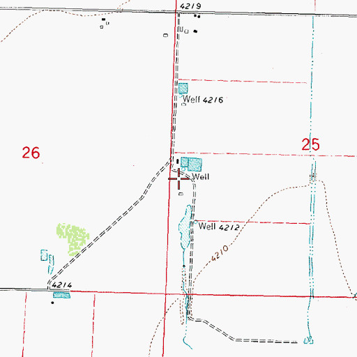 Topographic Map of 00725 Water Well, NM