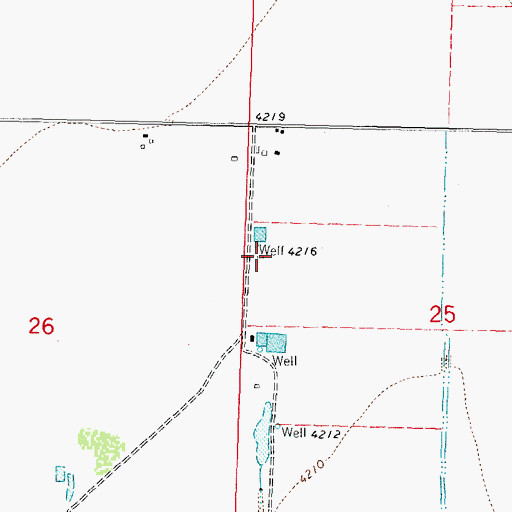 Topographic Map of 00722 Water Well, NM